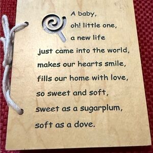 Wooden Baby Keepsake photo album